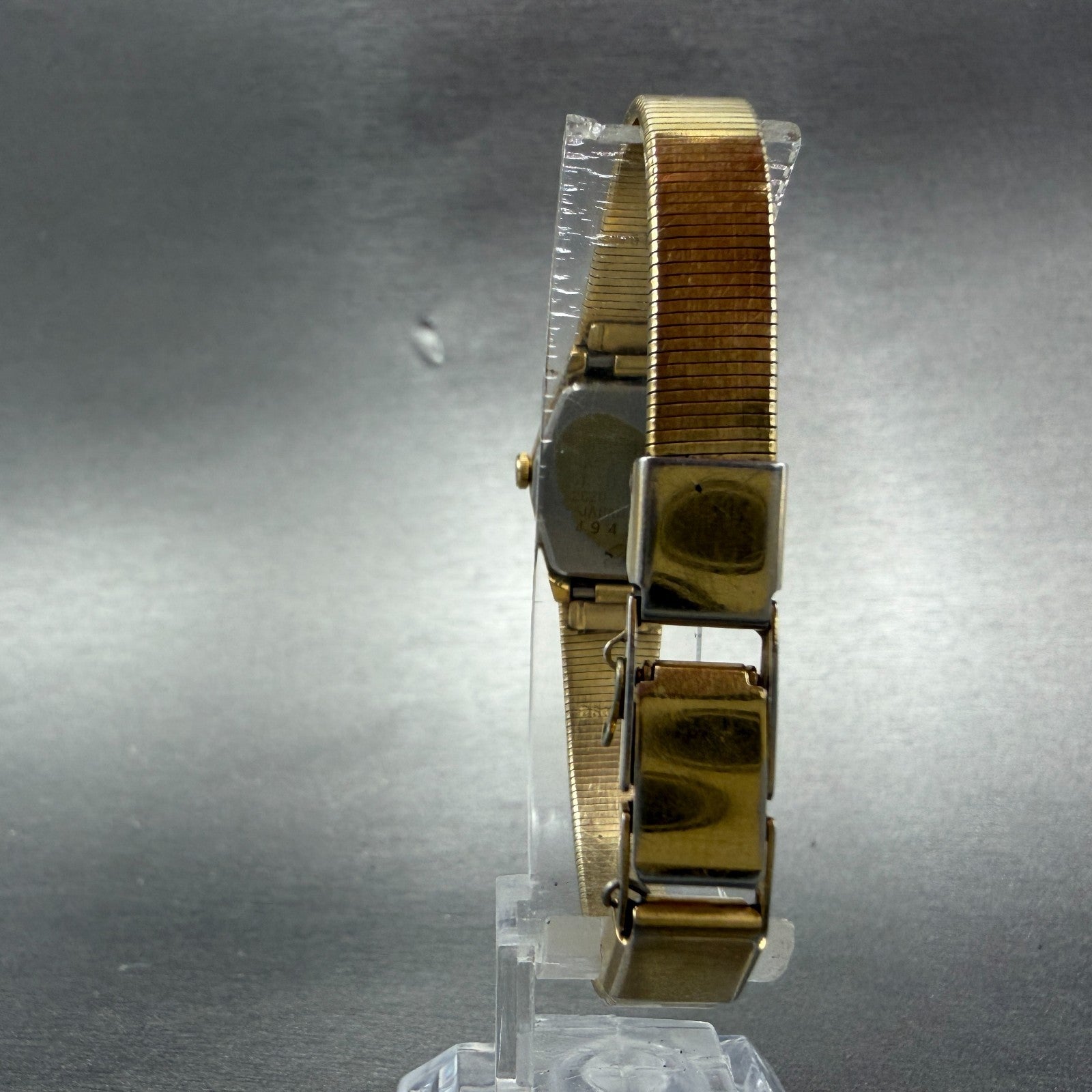 Seiko Watch Women 18mm Gold Dial Gold Tone Hexagon 2C20-5790 New Battery KL97