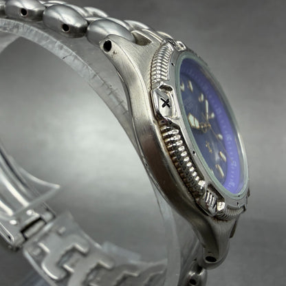 Seiko Alba Sefaire Dive Watch Women 28mm Purple Dial Steel V701-1V20 New Battery3