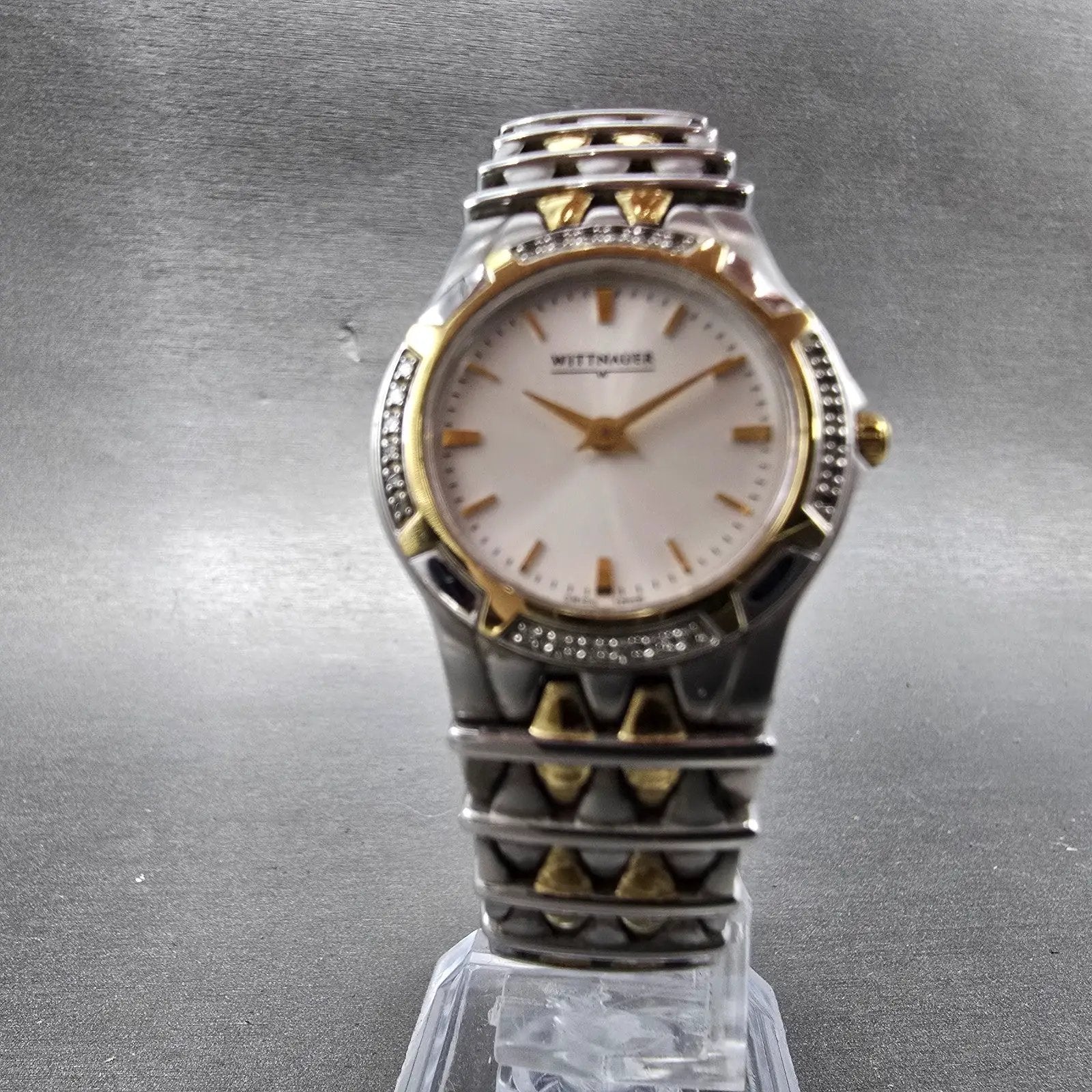 Wittnauer Watch Women 25mm White Dial Silver Tone Round 12R05 New Battery6