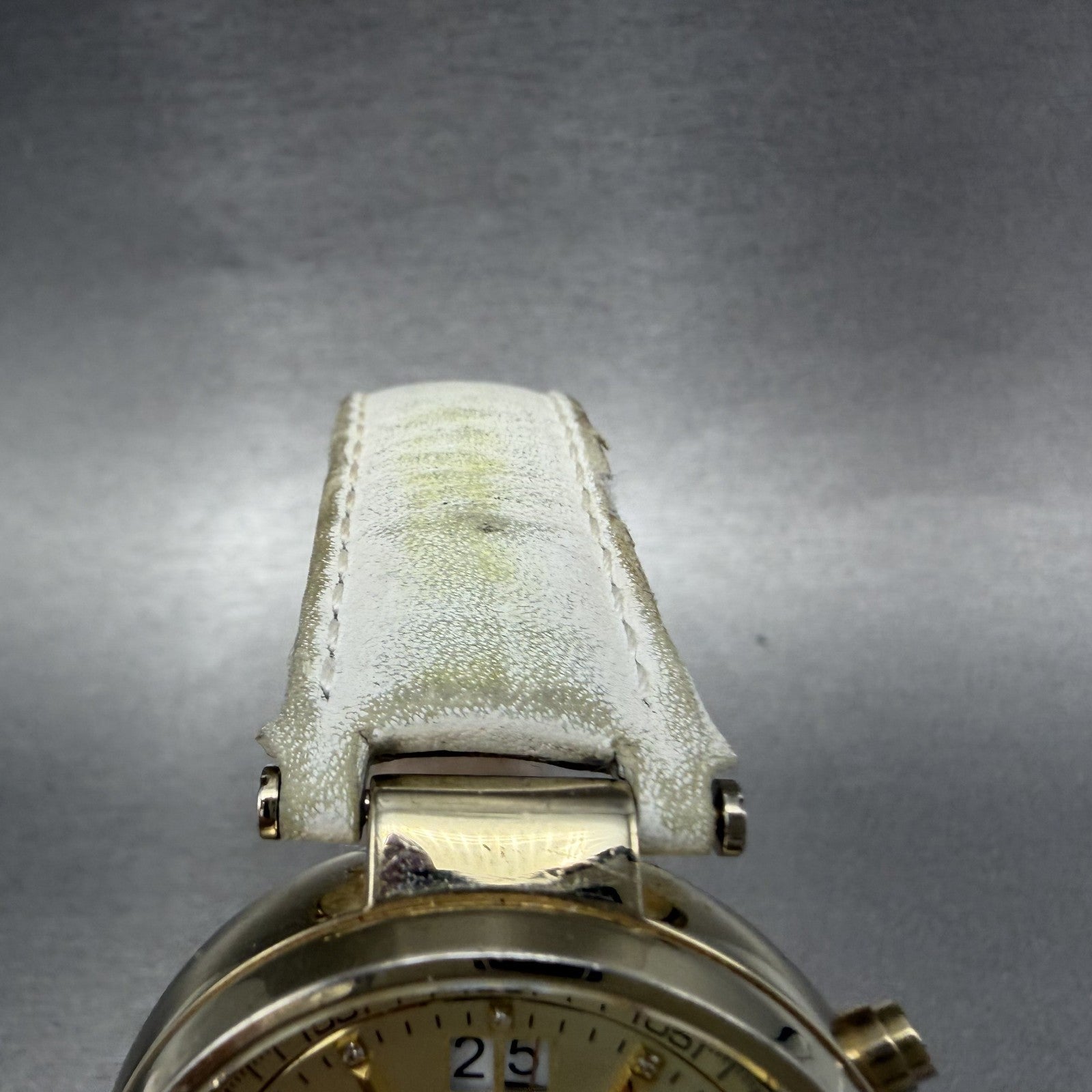 Michael kors Sawyer Watch Women 38mm Gold Dial Gold Tone Date Chrono New Batt4