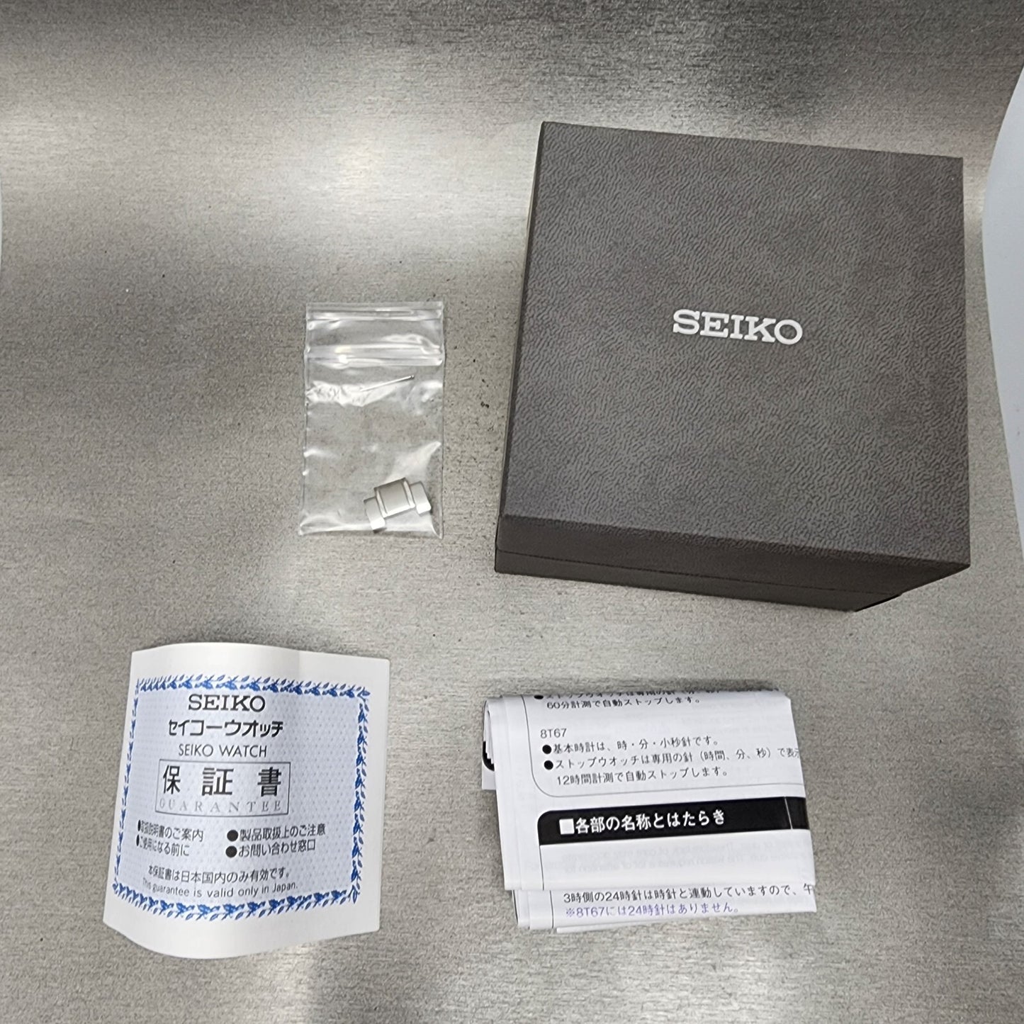 Seiko Chronograph Watch Men 40mm Blue Dial Silver Tone Date 8t63-00d0 NewBattery