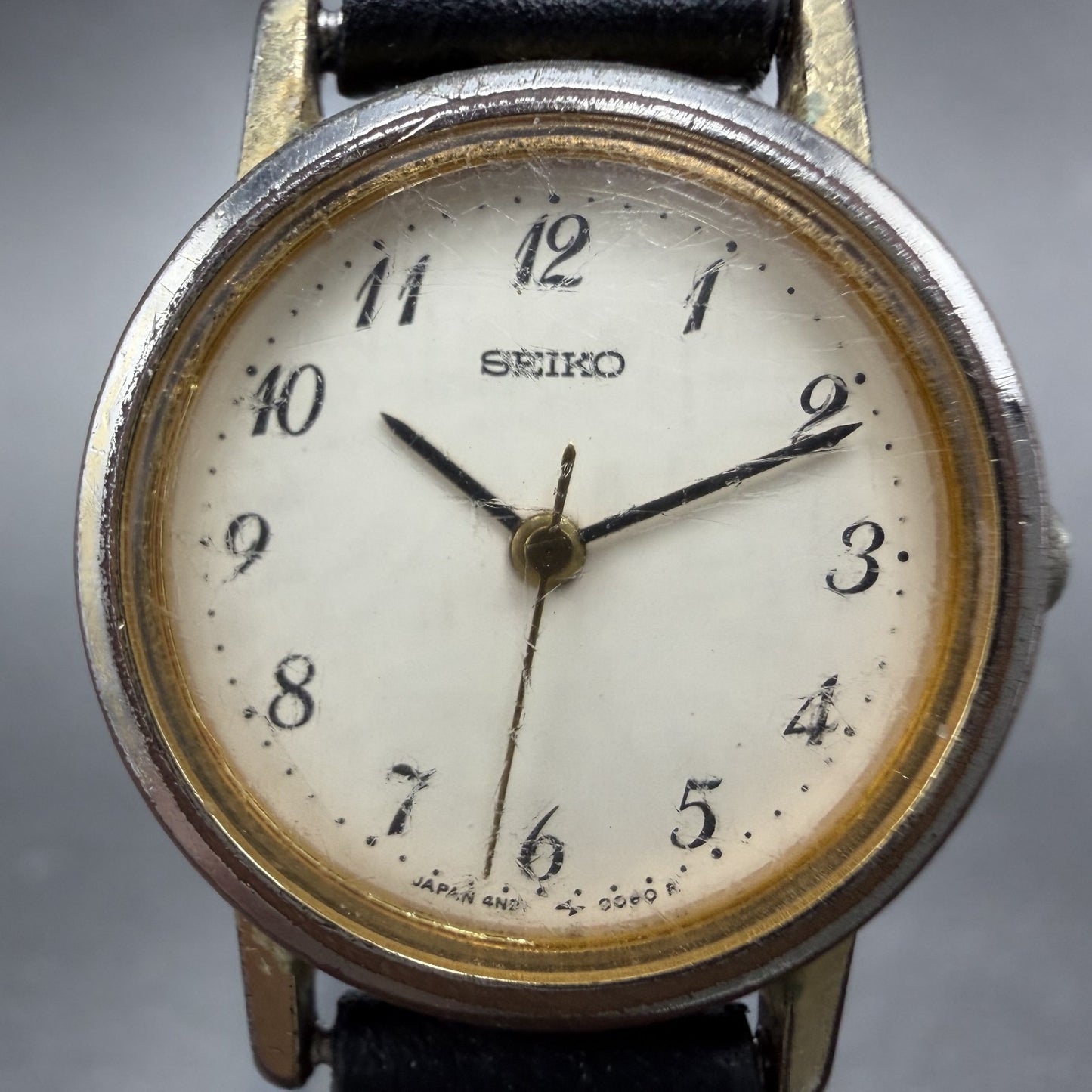 Seiko Watch Women 21mm White Dial Gold Tone Round 4N21-0042 New Battery1