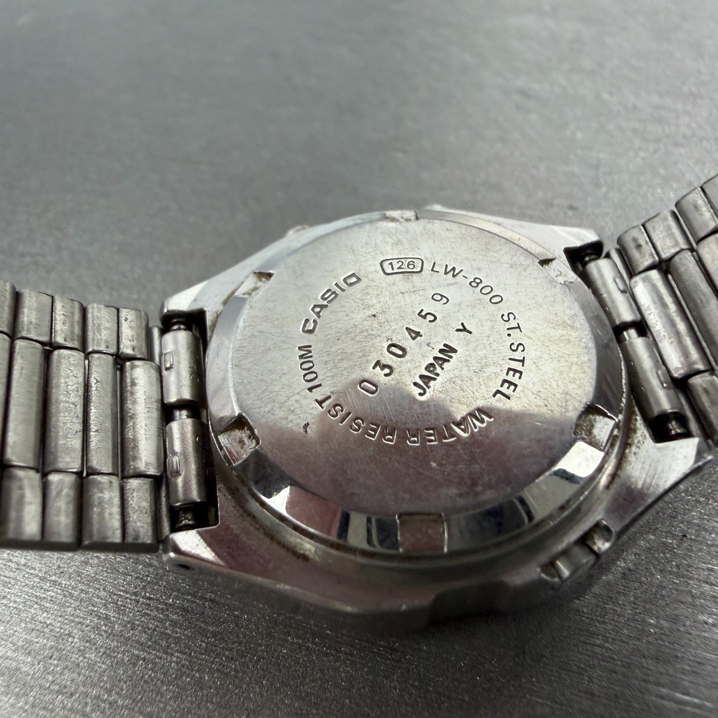 Casio LW-800 Watch Women 28mm Digital Silver Tone Chronograph New Batt  VTG9