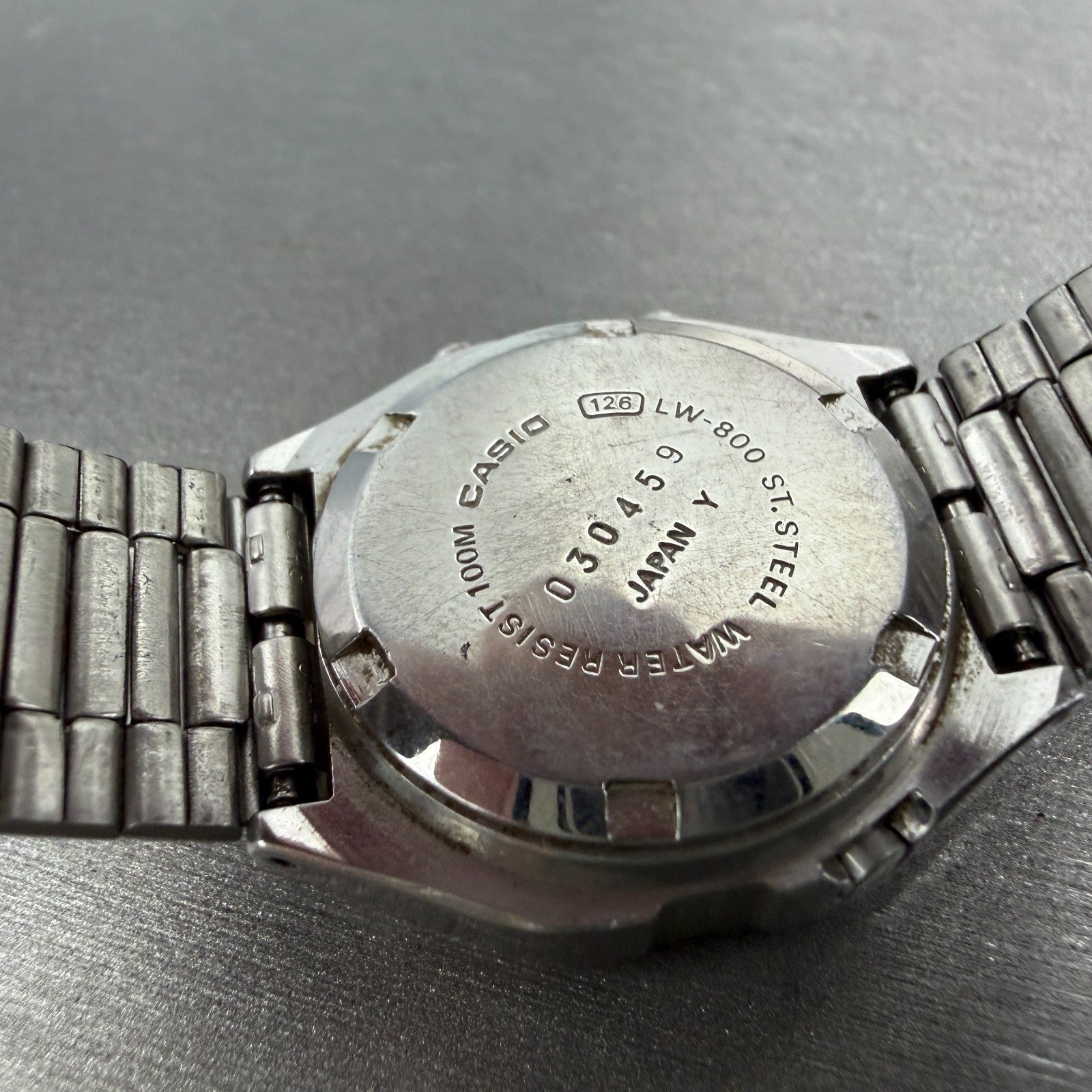 Casio LW-800 Watch Women 28mm Digital Silver Tone Chronograph New Batt  VTG9