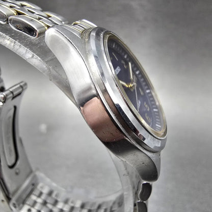Pulsar Solar Watch Women 28mm Blue Dial Silver Date Round V182-0AE0 Works5