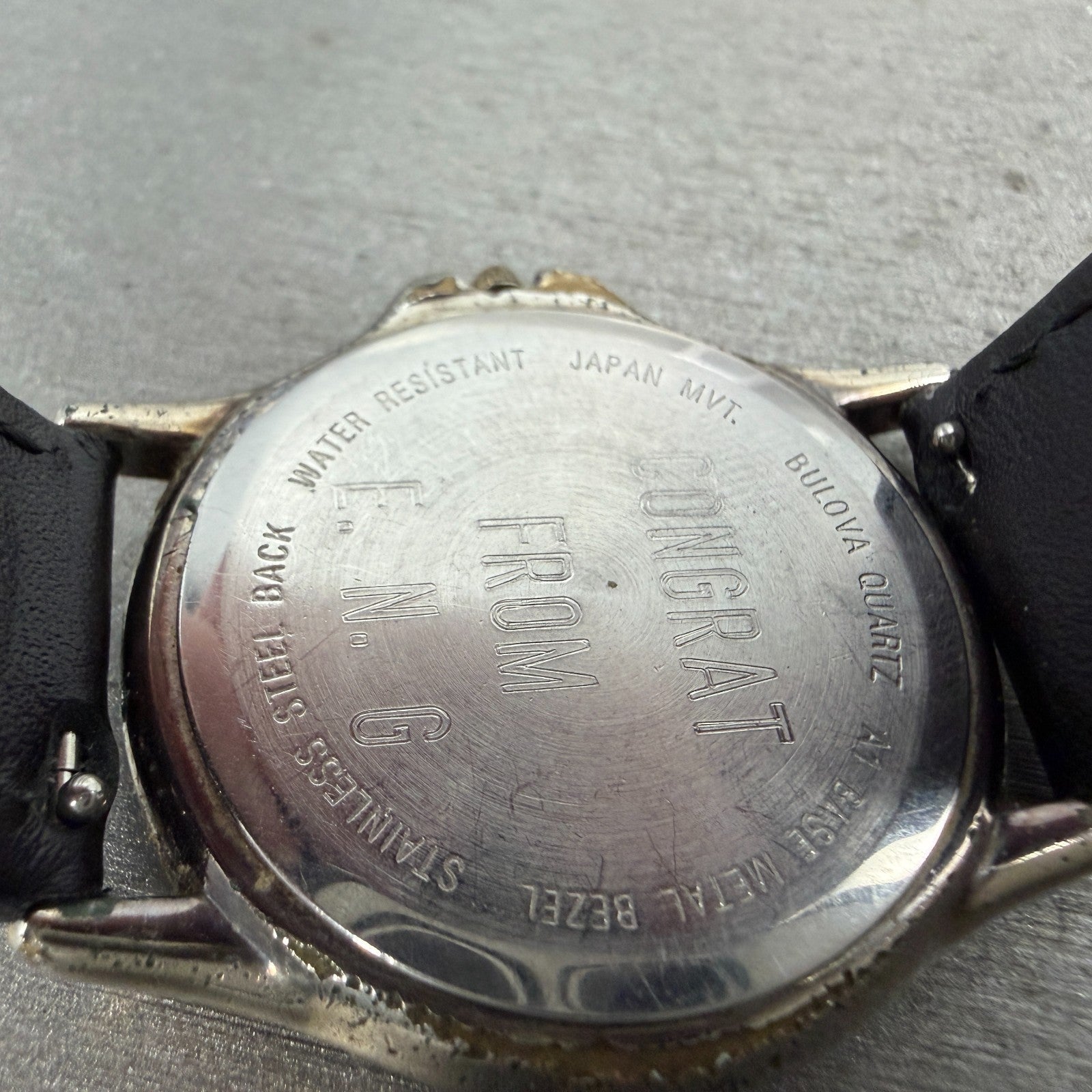 Bulova Watch Men 34mm White Dial Two Tone Round 98A40 New Battery Vintage9