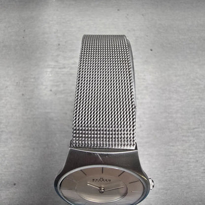 Skagen Denmark Watch Women 28mm Silver Dial Silver Tone Round 233SSS New Battery4