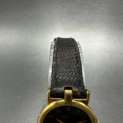 Gucci 3400L Watch Women 22mm White Dial Gold Plated Round New Battery VTG4