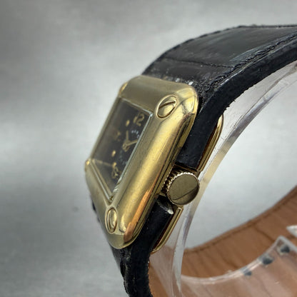 Marc Jacobs Watch Women 28mm Black Dial Gold Tone Rectangle MBM1135 New Battery2