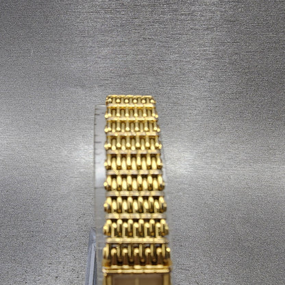 Seiko Tank Watch Women 12mm Champagne Dial Gold Tone 2e206109 New Battery4