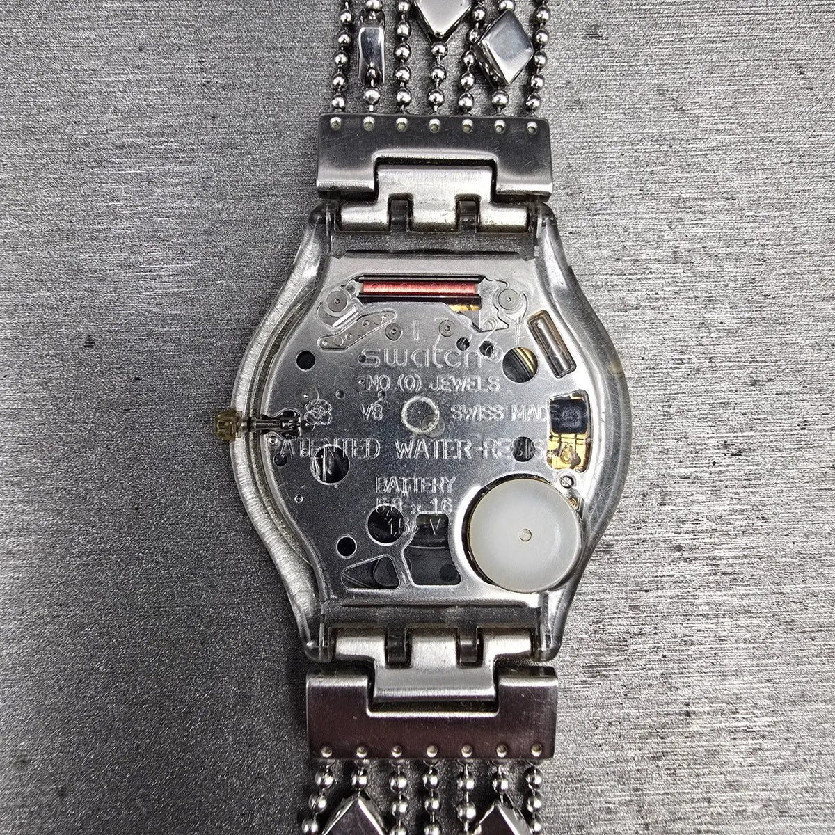Swatch Brim Over Watch Women 34mm Black Dial Clear Case SFG295G New Battery6