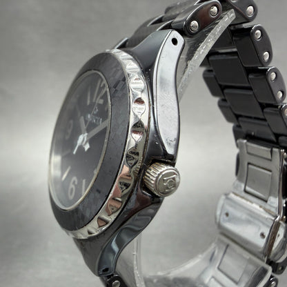 Invicta Watch Women 34mm Black Dial Black Tone Round 1159 New Battery Bracelet2