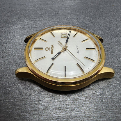 Omega Constellation Watch Men 36mm Champagne Dial Gold Plated Date Cal 1342 Runs3