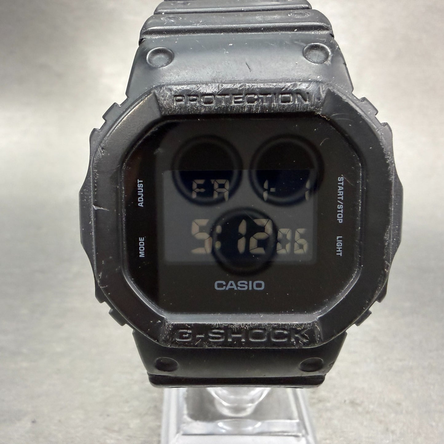 Casio G-Shock DW-5600BB Watch Men 43mm Digital Black Tone Octagon New Battery TH0