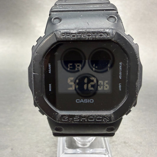 Casio G-Shock DW-5600BB Watch Men 43mm Digital Black Tone Octagon New Battery TH0