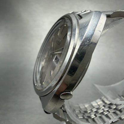 Seiko 5 Actus Watch Men 36mm Brown Dial Silver Tone Daydate Round 7019-7070 Runs2