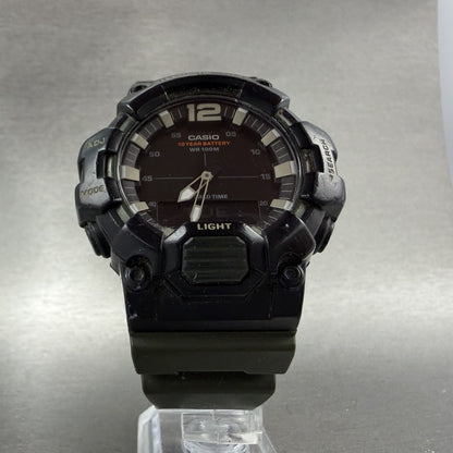 Casio Illuminator Watch Men 48mm Analgo Digital Black Green Alarm Chrono New Bat5