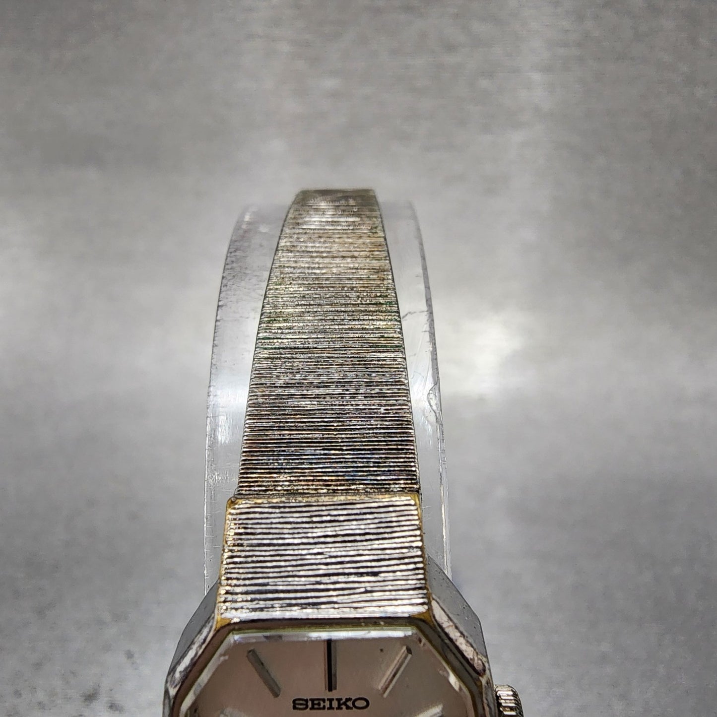 Seiko Watch Women 18mm Silver Dial Silver Tone Octagon Manual 113590 Runs4