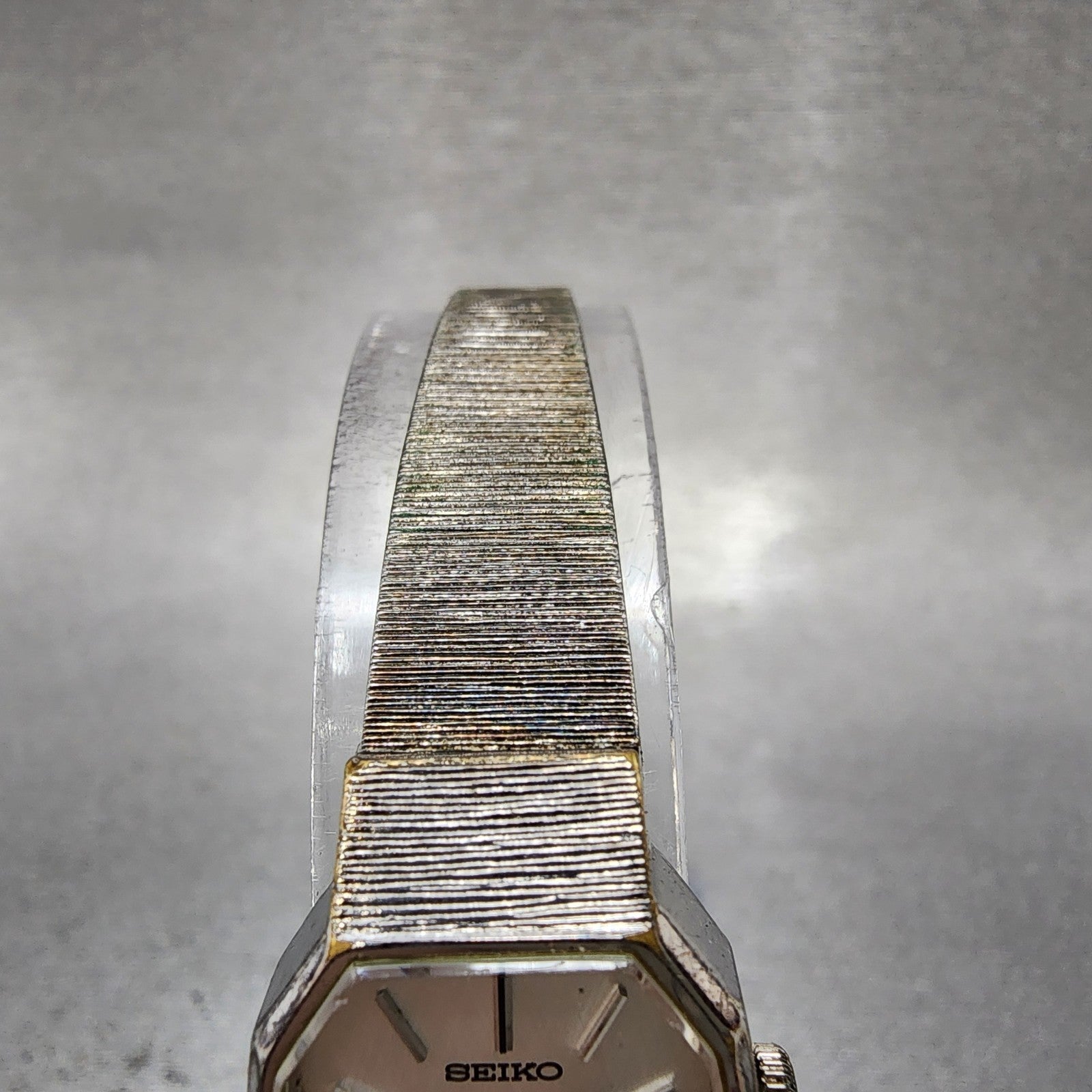 Seiko Watch Women 18mm Silver Dial Silver Tone Octagon Manual 113590 Runs4