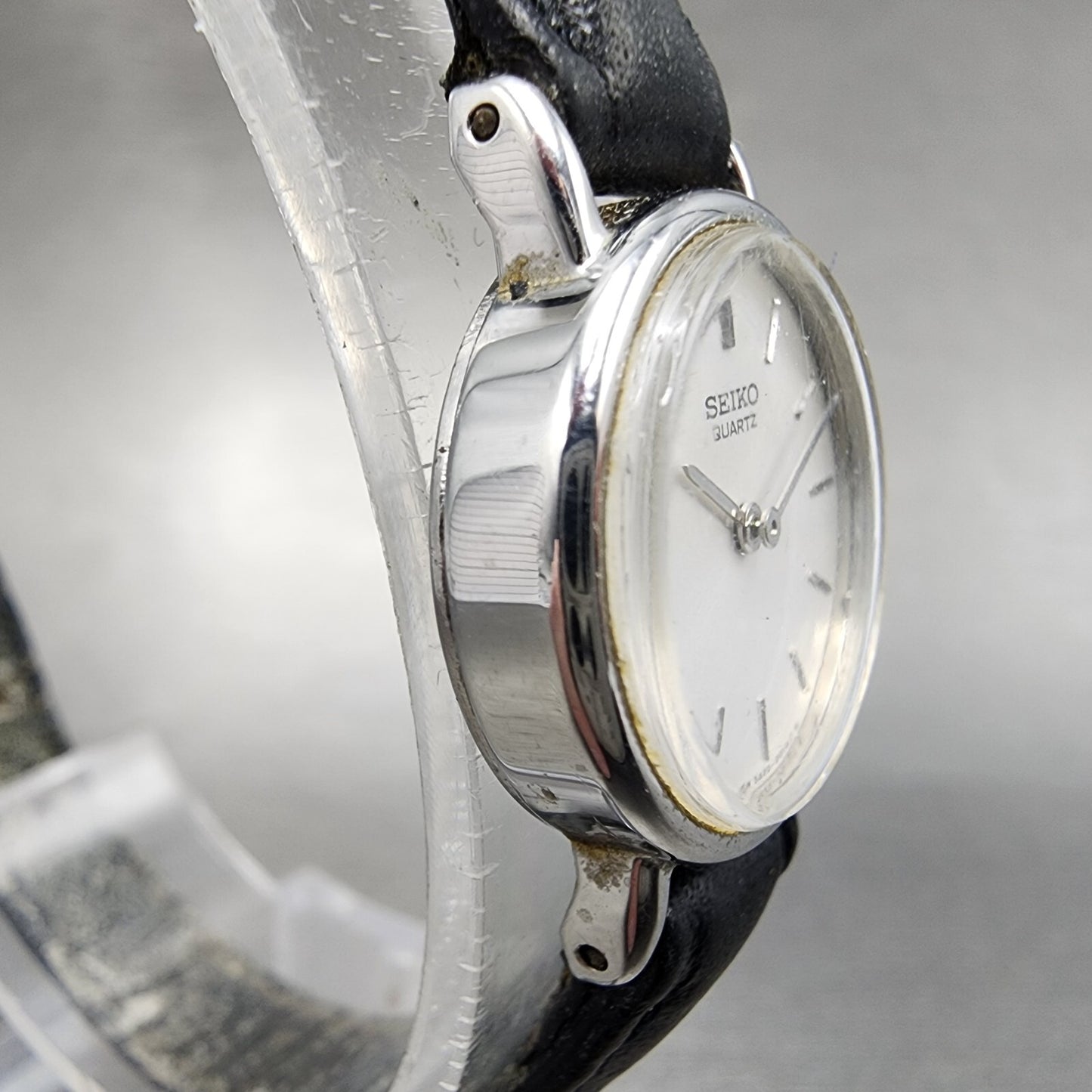 Seiko Watch Women 19mm White Dial Silver Tone Round 54200019 New Battery3
