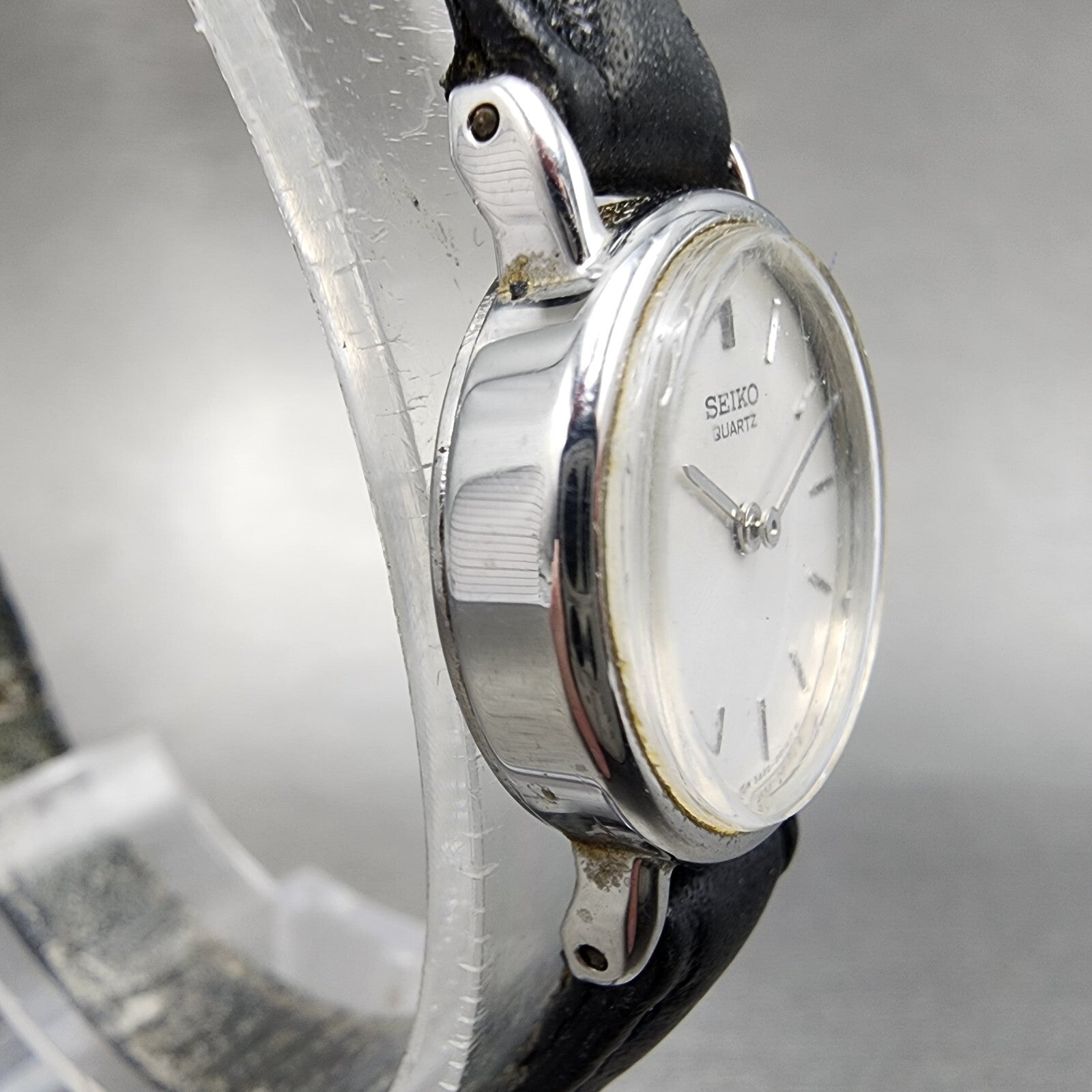 Seiko Watch Women 19mm White Dial Silver Tone Round 54200019 New Battery3
