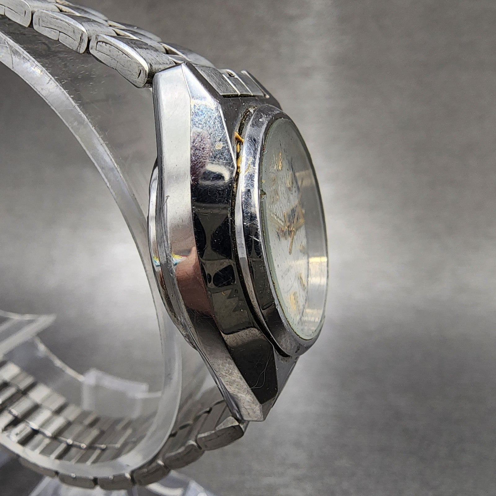 Seiko 5 Automatic Watch Women 26mm Silver Tone Daydate 42060460 PARTS4
