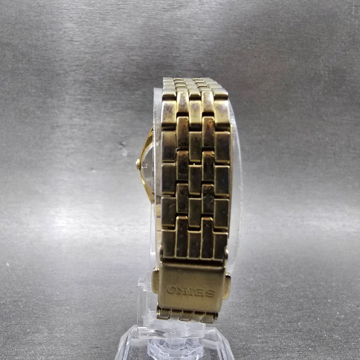 Seiko Watch Women 23mm White Dial Gold Tone Daydate Round 7N83-0011 New Batteryk7