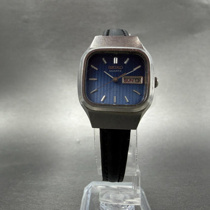 Seiko Watch Women 24mm Blue Dial Silver Tone Daydate 7903-5000 New Battery VTG5