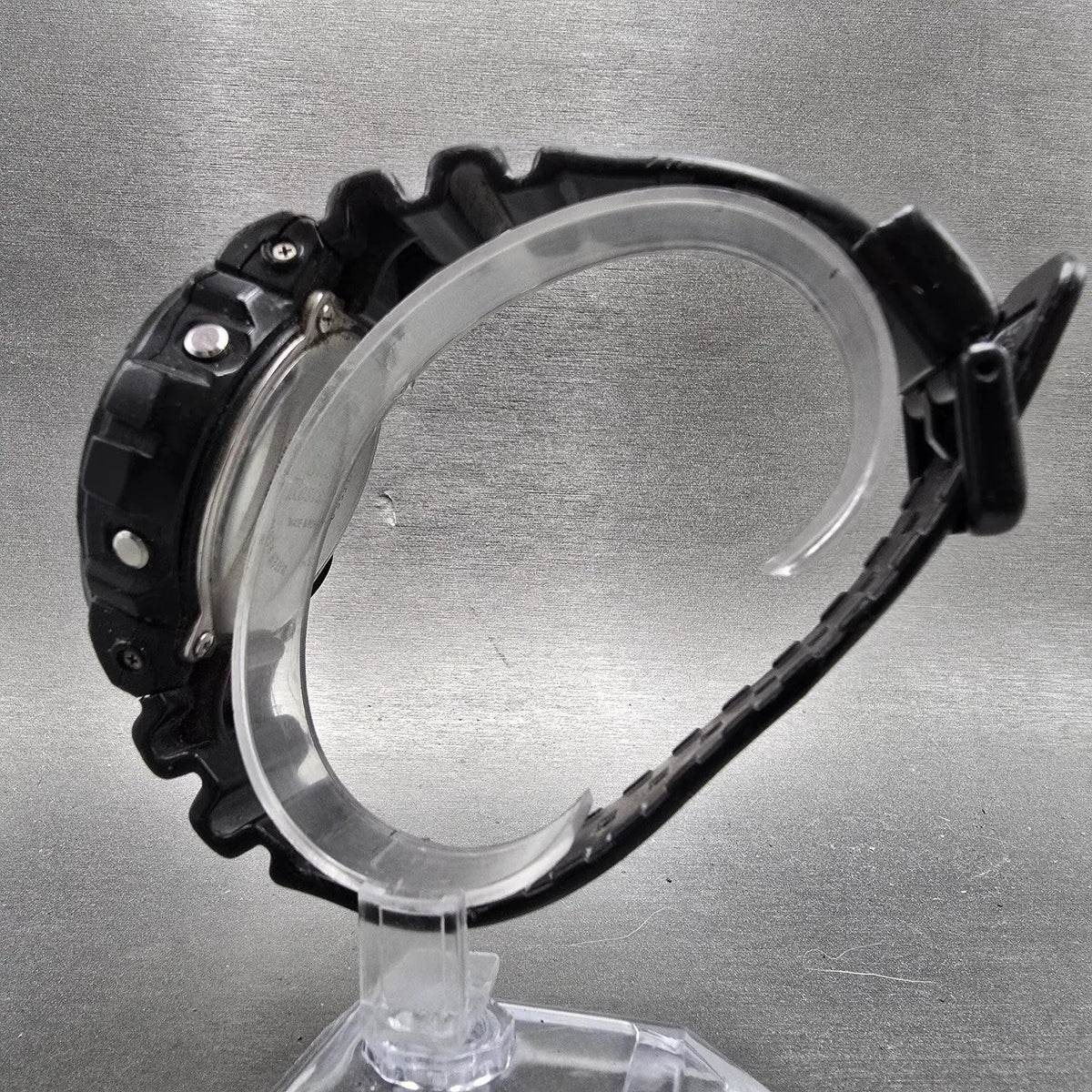 Casio G-Shock DW-6900 Watch Men 50mm Black  Alarm Chrono 1289 CRACKED New Batt7