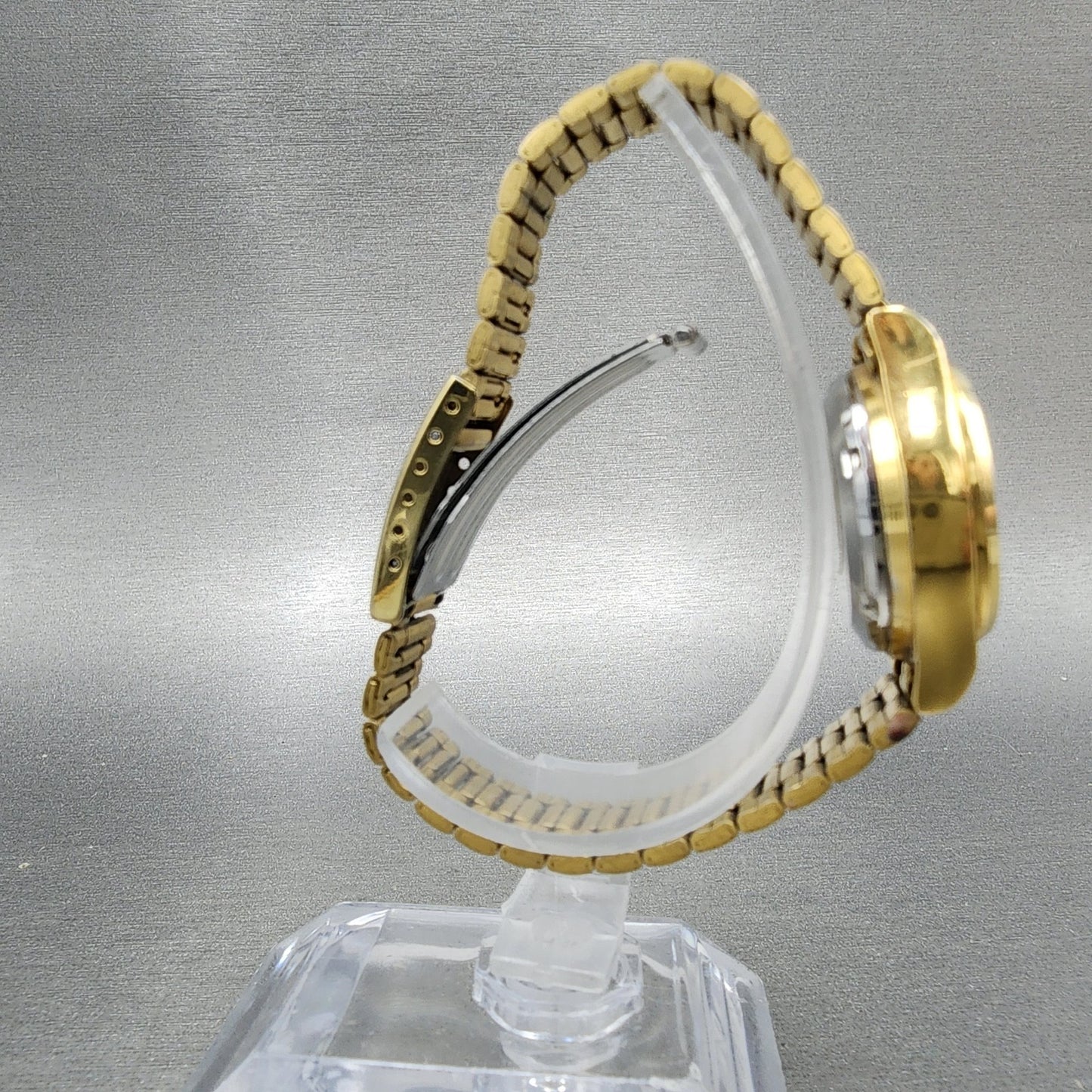 Seiko Automatic Watch Women 24mm Champagne Dial Gold Tone Daydate 42070041 PART12