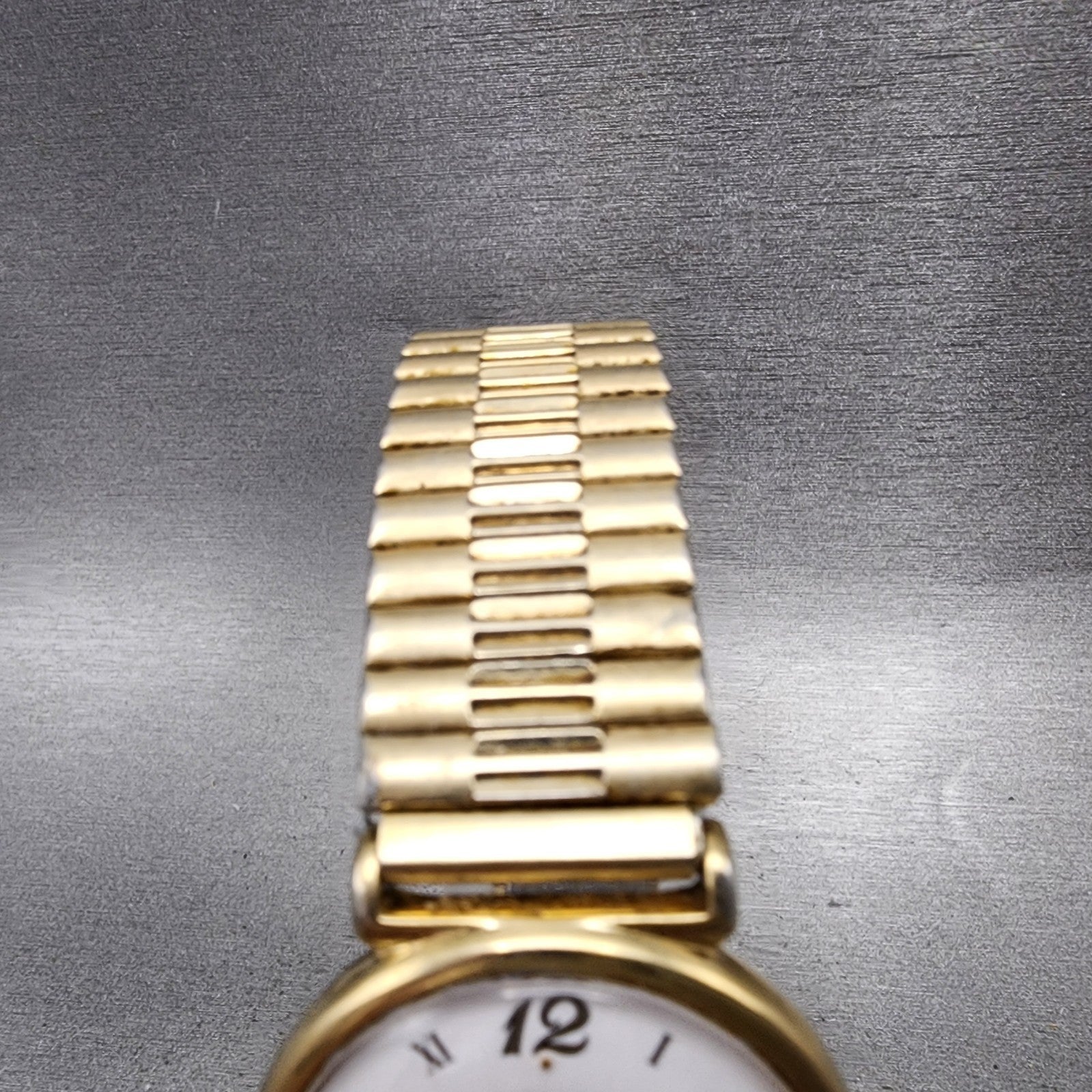 Seiko Pulsar Watch Men 33mm White Dial Gold Tone Date V5378a30 New Battery4