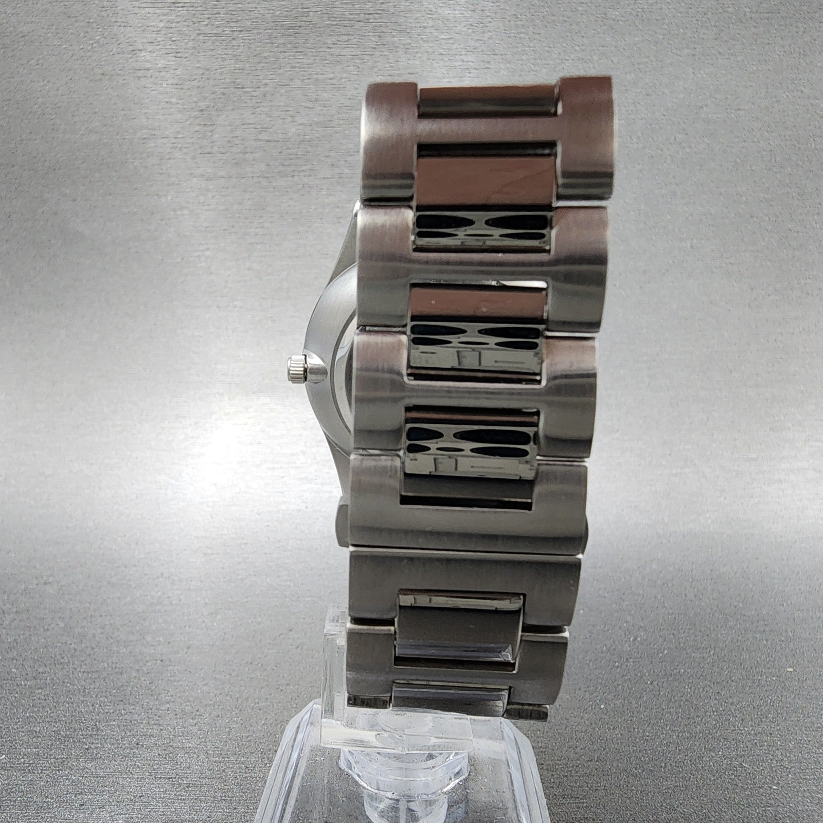 Bering Watch Men 39mm White Dial Silver Tone Coke Bezel Daydate Round New Batt8