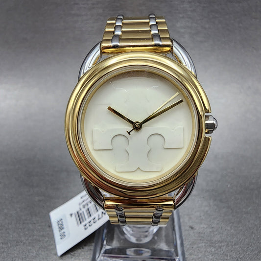 Tory Burch The Miller Watch Women 32mm White Dial  Two Tone Round TBW72220