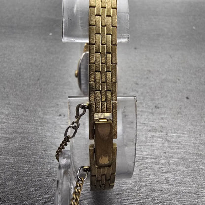 Seiko Watch Women 16mm Gold Dial Gold Tone Oval 2C20-5749 New Battery Vintage7