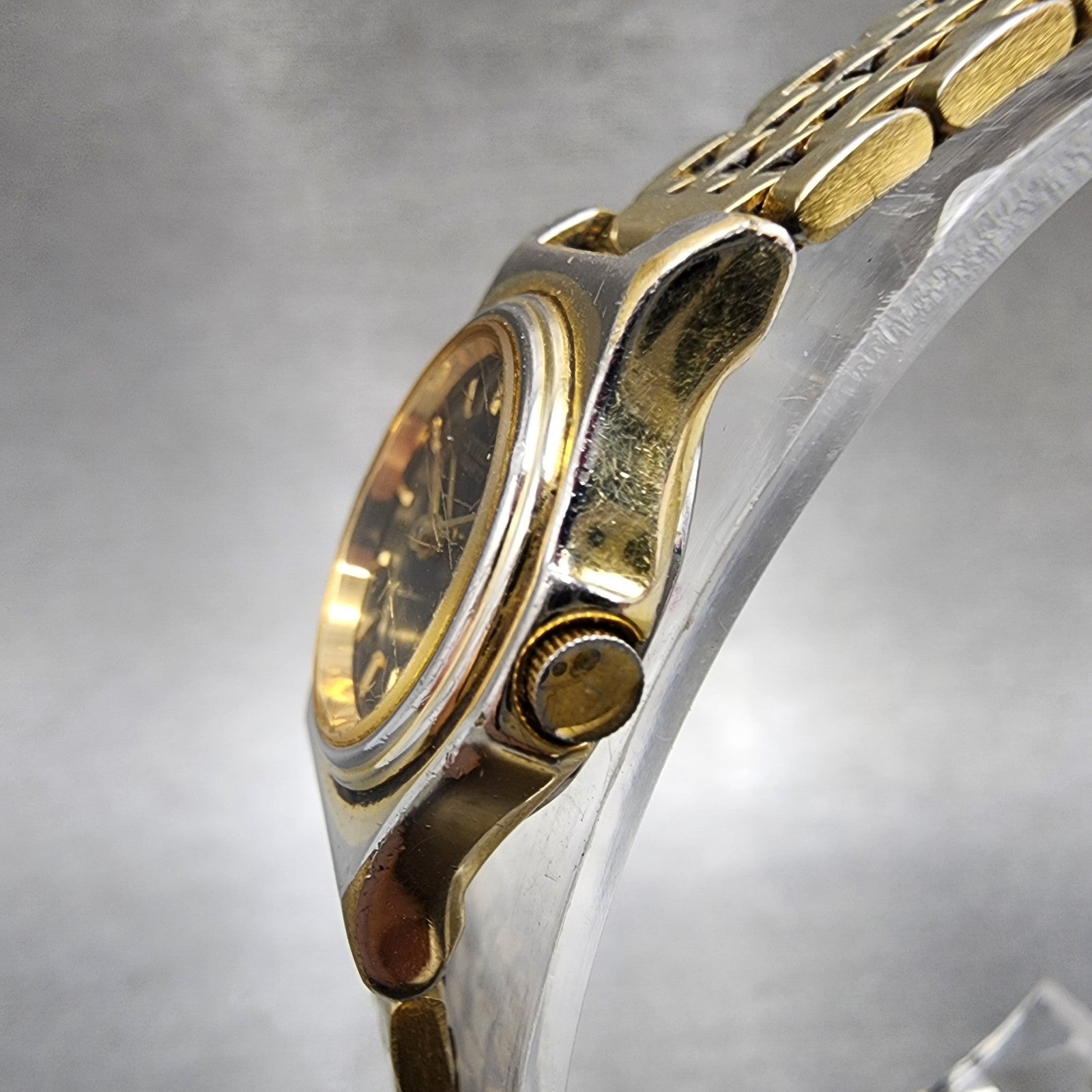 Citizen CQ Watch Women 19mm Black Dial Gold Tone Round 3220316719 New Battery2