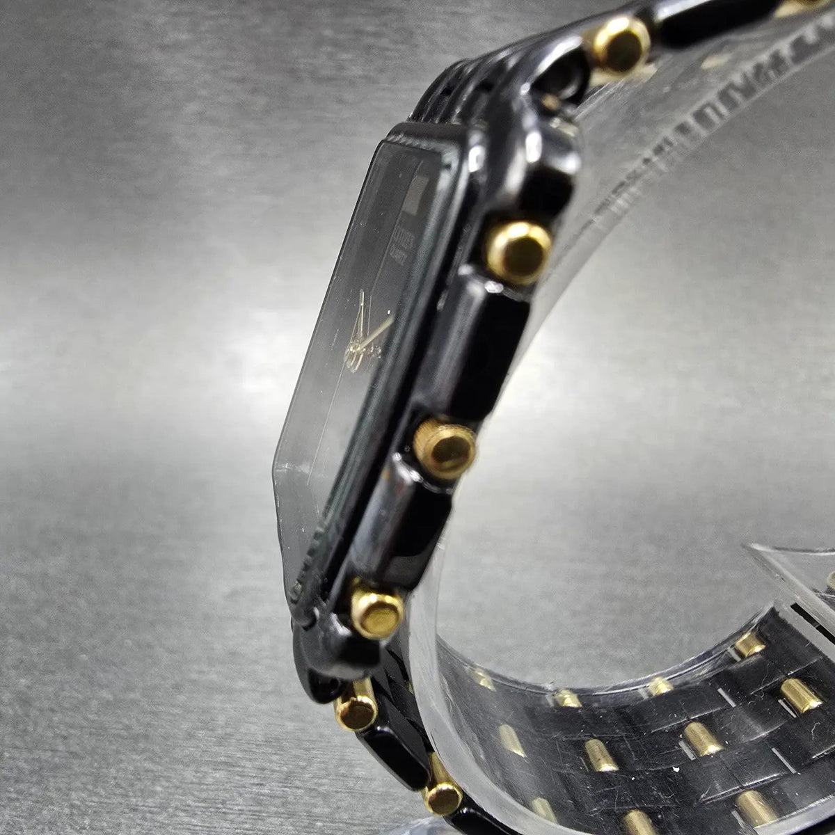 Citizen CQ Tank Watch Men 27mm Black Dial Black&Gold Rectangle 2838-S03810 PARTS3