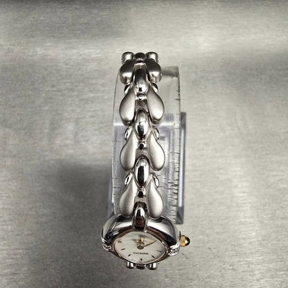Seiko Exceline Watch Women 19mm MOP Dial Silver Tone Gemmed 1F20-6B60 New Batt4