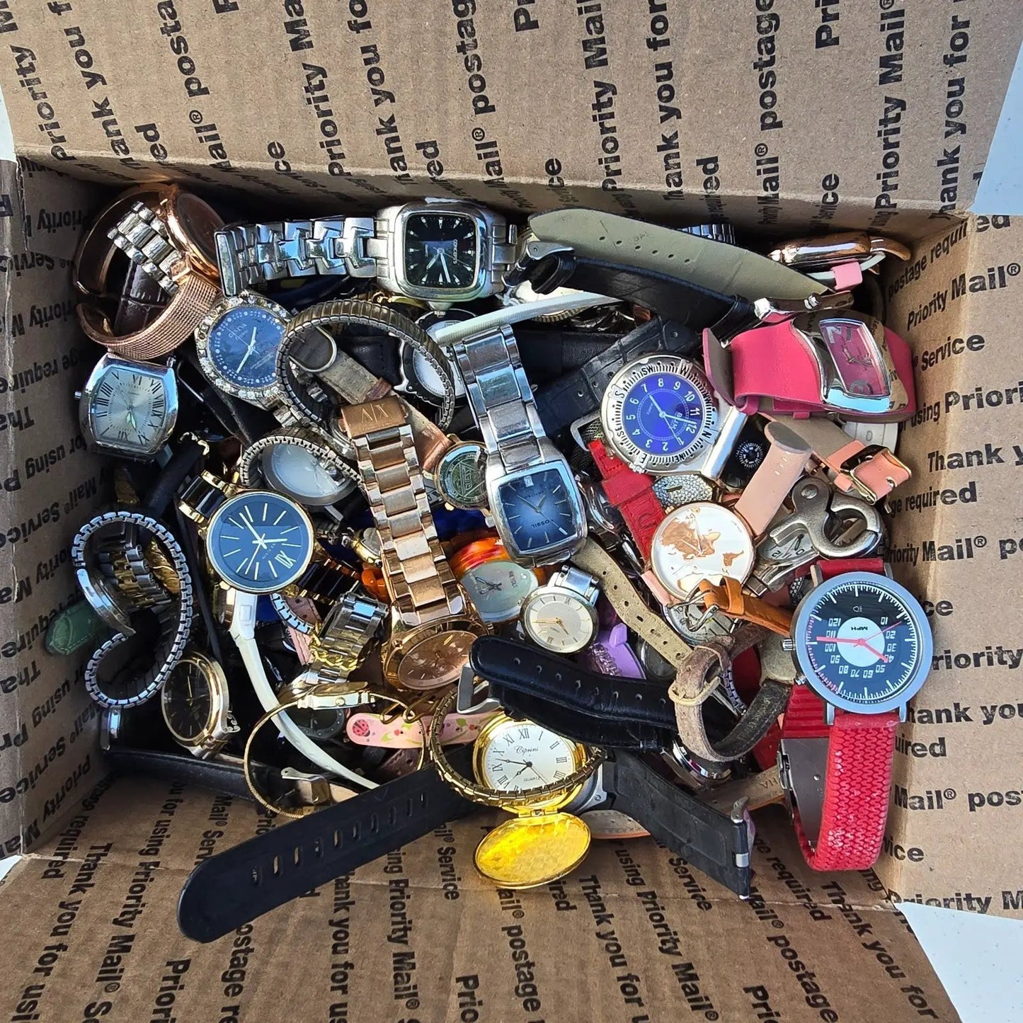 Watch Lot Men Women Timex Wenger Fossil Waltham Stauer 18.0 LB VTG Modern PARTS1