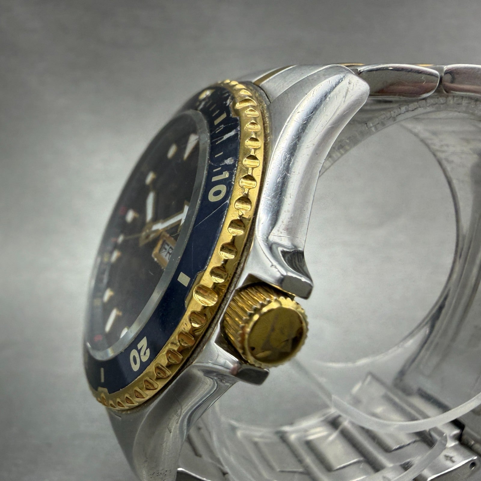 Bulova Marine Star Dive Watch Men 42mm Blue Dial Two Tone Daydate 98C58 New Batt2