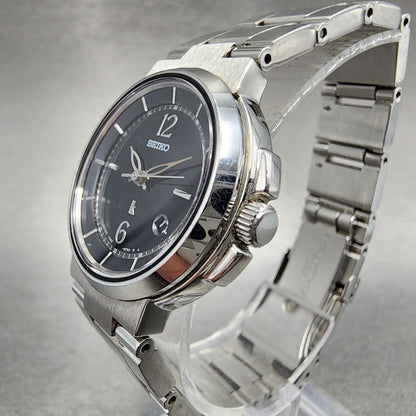 Seiko Lukia Watch Women 28mm Black Dial Stainless Steel Date Round New Battery2