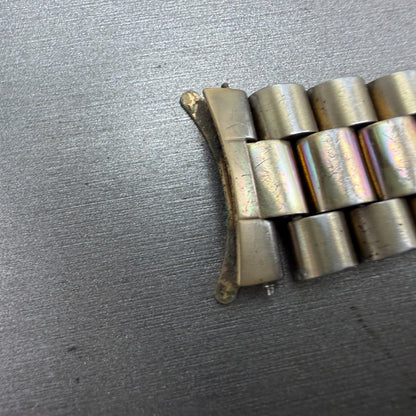 Seiko Bracelet 20mm Stainless Steel Gold Tone Tri Folding Clasp Vintage S10036