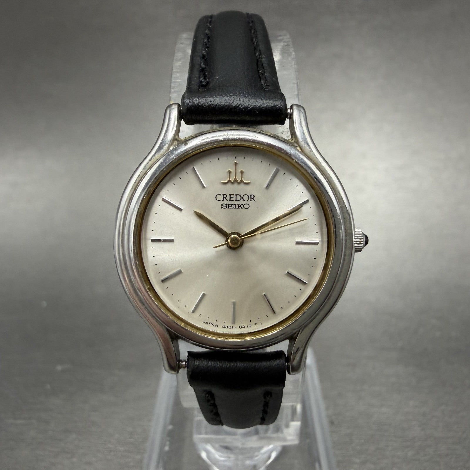 Seiko Credor Watch Women 24mm Silver Dial Silver Tone 4J81-0A40 New Battery0