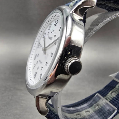 Timex Weekender Watch Men 38mm White Dial Silver Round New Battery TW2R10400 LP2