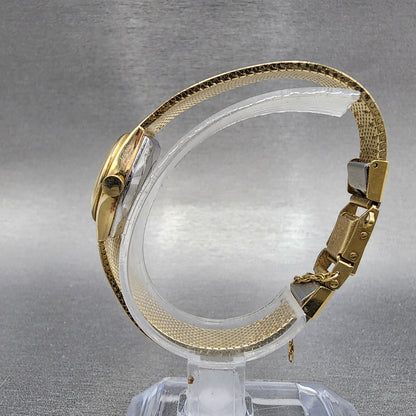 Seiko Watch Women 19mm Cream Dial Gold Tone Round 160079 New Battery VTG6