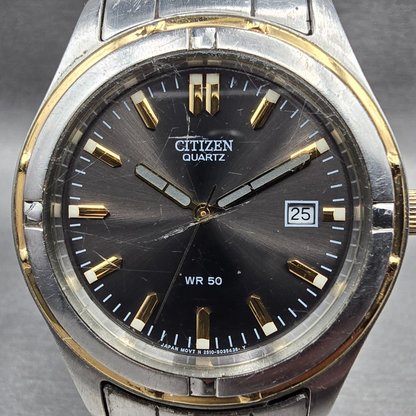 Citizen Watch Men 38mm Gray Dial Two Tone Date Round 2510-S020359 New Battery1
