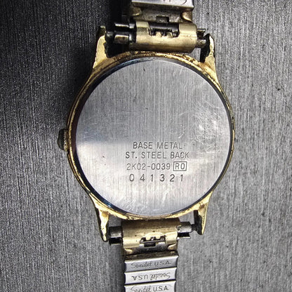 Seiko Watch Women 26mm White Dial Gold Tone Round 2K02-0039 New Battery Vintage10