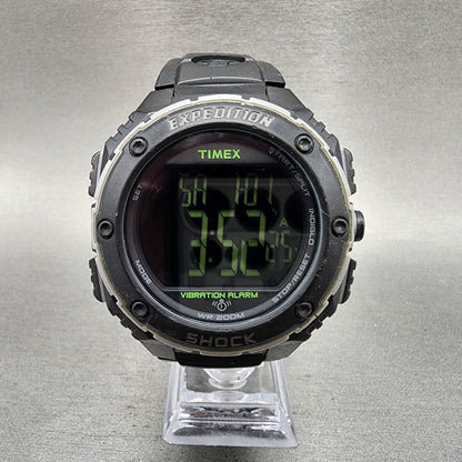Timex Expedition Shock XL Watch Men 49mm Digital Black Tone Alarm Chrono New Bat1