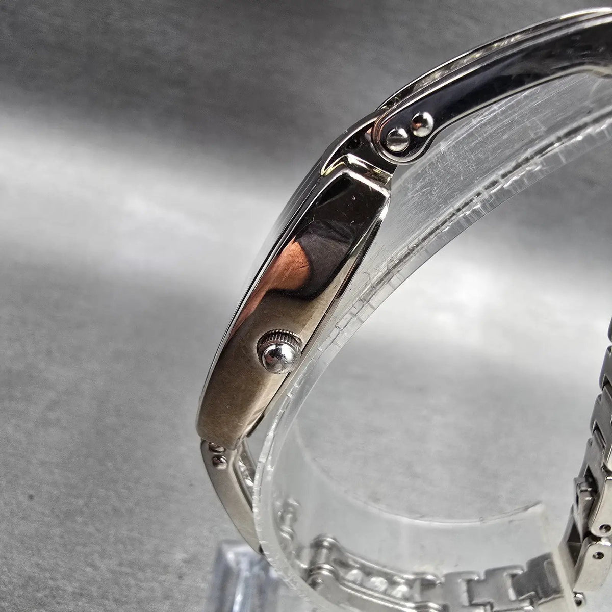 Bulova Watch Women 14mm Black Dial Silver Tone Rectangle 96T15 New Battery JP452