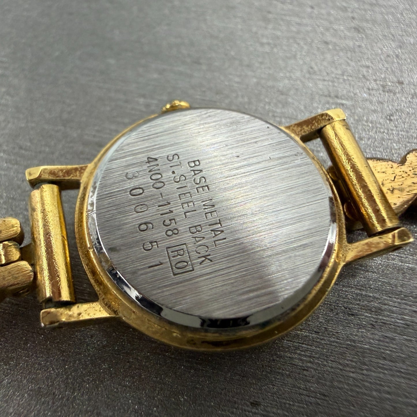 Seiko Watch Women 21mm Black Dial Gold Tone Round 4N00-1158 New Battery Vintage9