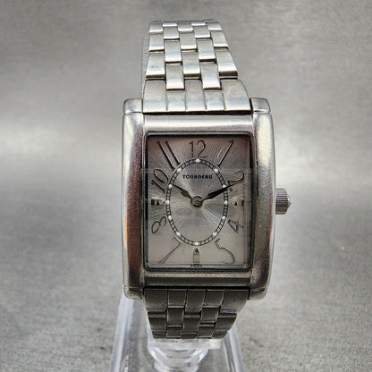 Tourneau Tank Watch Women 22mm Silver Dial Silver Tone Rectangle PARTS0